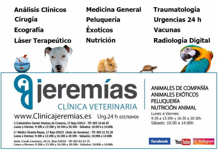 Horario Clínica veterinaria Jeremías